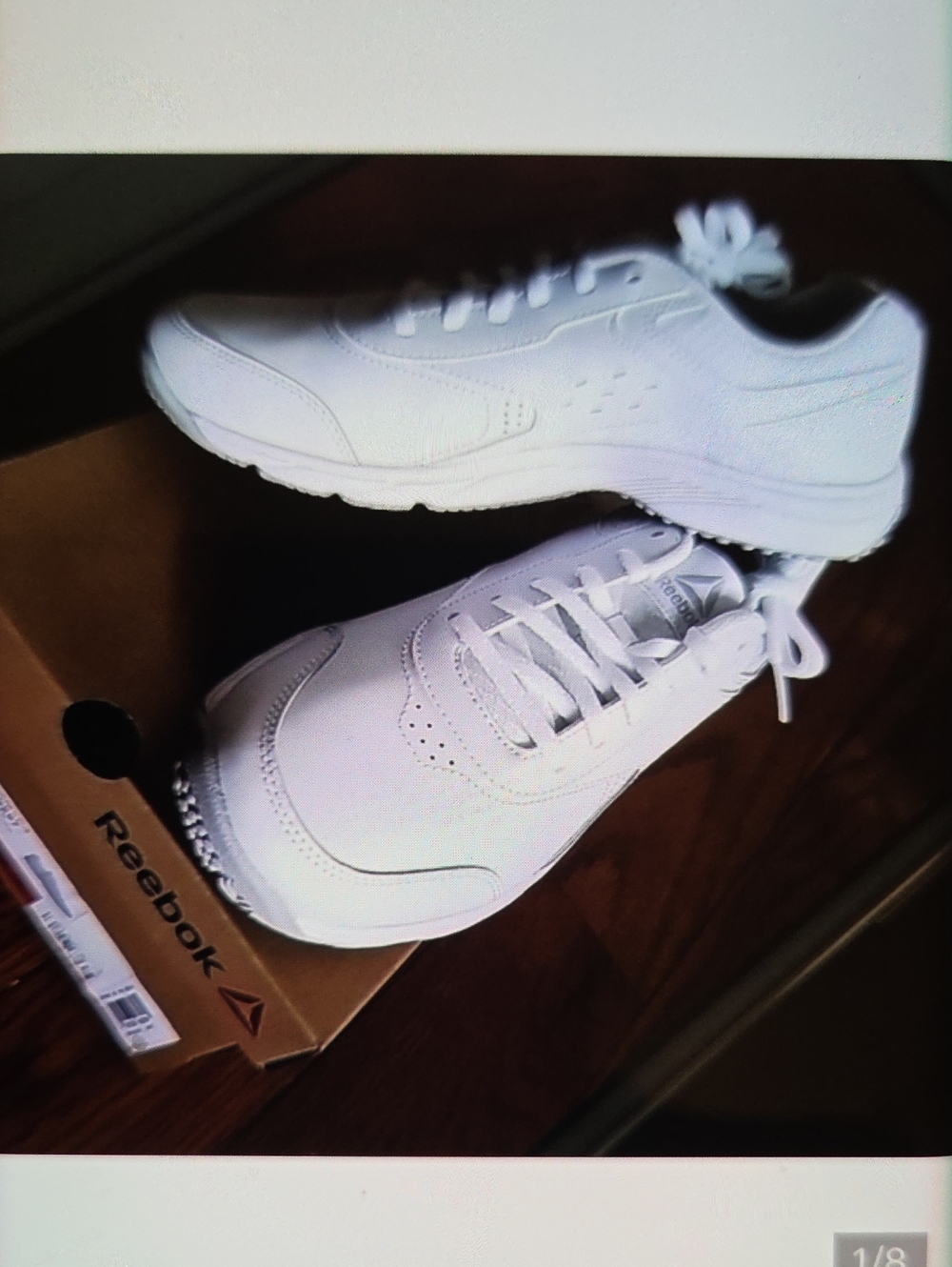 Reebok Kids All-White Lace-Up Sneakers